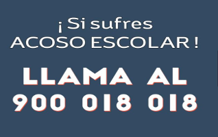 Teléfono contra Acoso Escolar. 900 018 018.